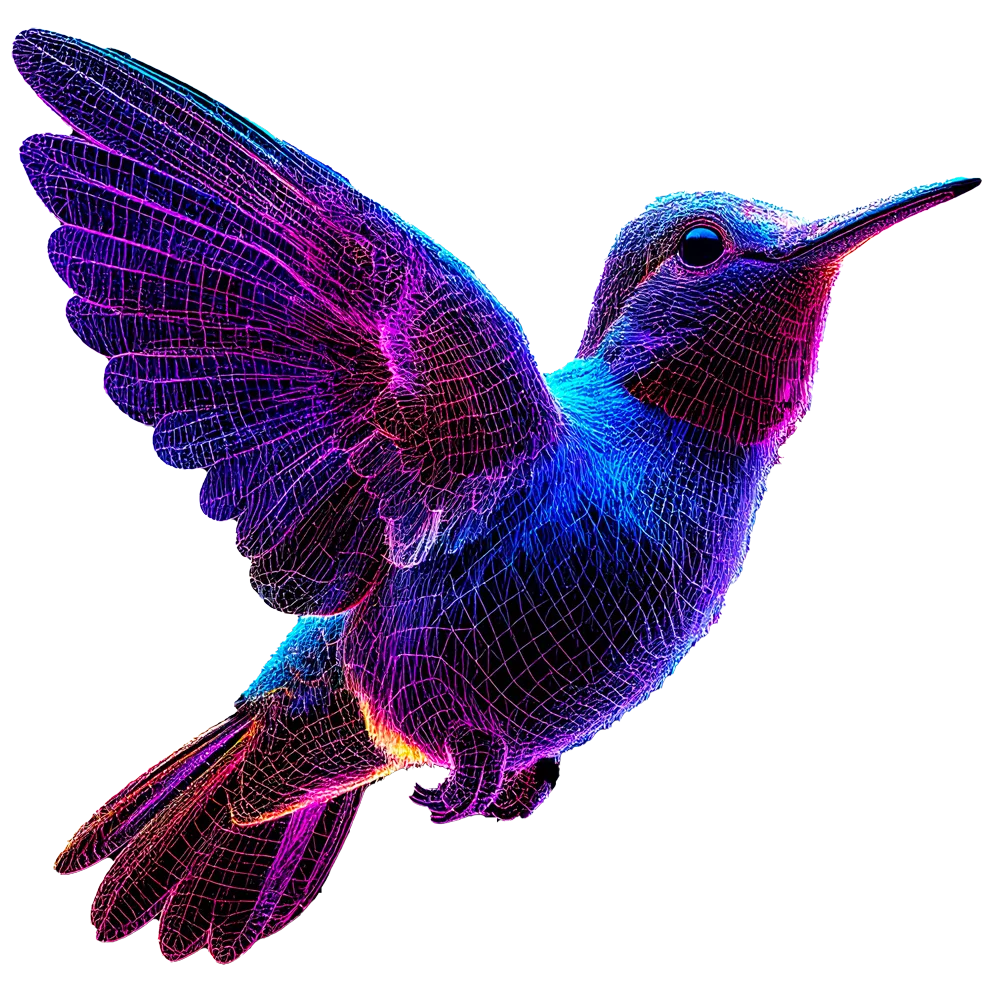 Firefly-a-colibri-bird-made-of-wireframe-lines,-flying-in-a-pale-sky-991310 Firefly a colibri bird made of wireframe lines flying in a pale sky 991310 1